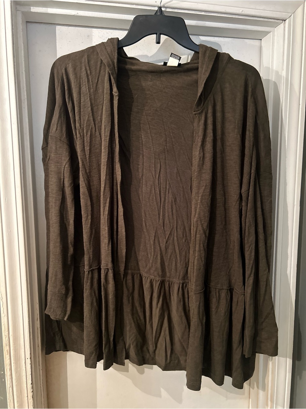 torrid Olive Brown Hooded Open Cardigan
